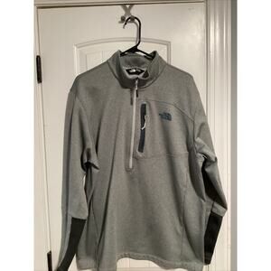 North Face Half Zip Gray Mens Pullover Size XXL Sweater